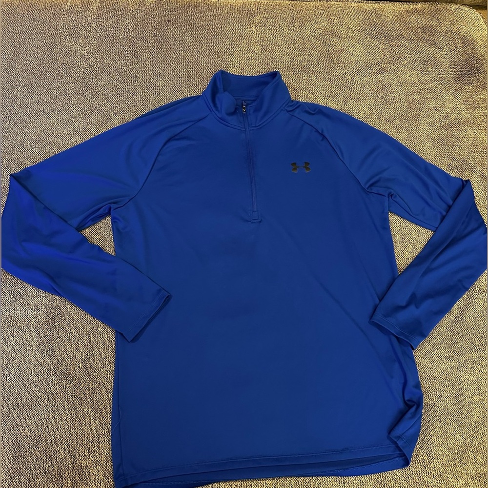Under armour blue 1/4 zip pullover large